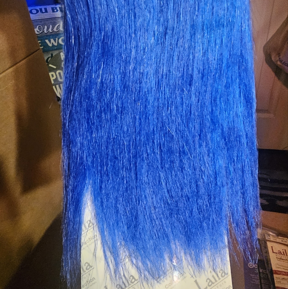 Blue Human Hair Extensions - Picture 2 of 3
